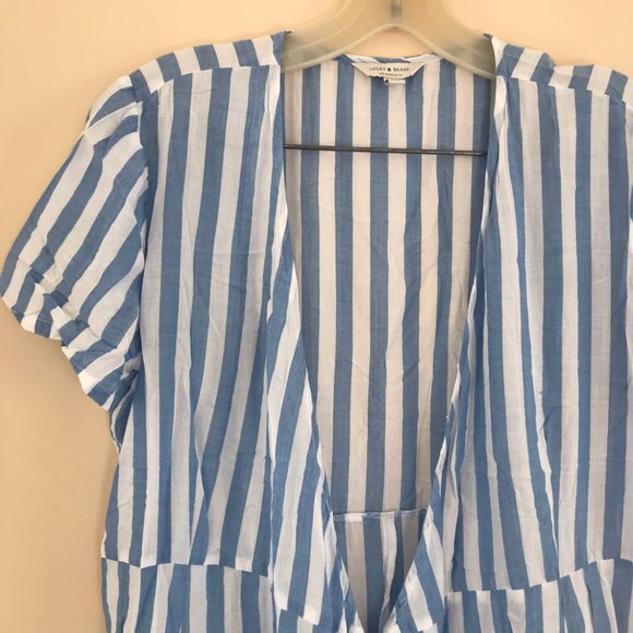 Lucky Brand Bold Stripe Wrap Dress - Picture 5 of 7